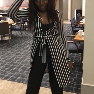 Black and white stripe jacket